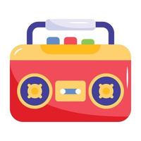 An icon of tape player flat design vector