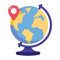 A global location flat icon design vector