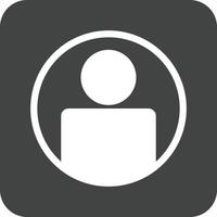 Account Circle Glyph Round Background Icon vector