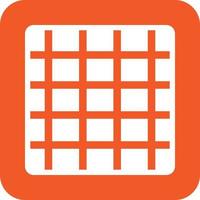 Grid On Glyph Round Background Icon vector