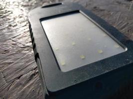 Travel power bank on a solar battery photo