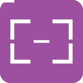 Focus I Glyph Round Background Icon vector