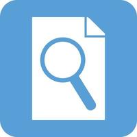 Print Preview Glyph Round Background Icon vector
