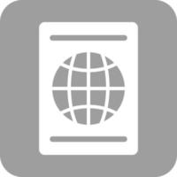 Global Report Glyph Round Background Icon vector