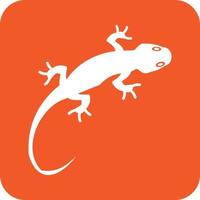 Pet Lizard Glyph Round Background Icon vector