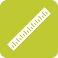 Ruler Glyph Round Background Icon vector