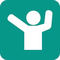 Dancing Glyph Round Background Icon vector