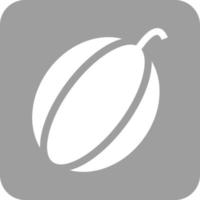 Rockmelon Glyph Round Background Icon vector