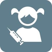 Getting Injection Glyph Round Background Icon vector