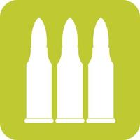 Bullets Glyph Round Background Icon vector