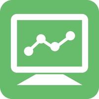 Statistics Glyph Round Background Icon vector