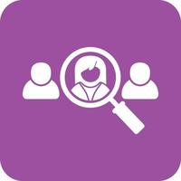 Selecting User Glyph Round Background Icon vector