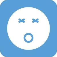Dizzy Glyph Round Background Icon vector