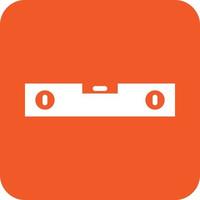 Spirit Level Glyph Round Background Icon vector