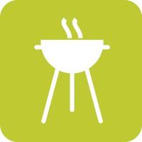 Barbecue Party Glyph Round Background Icon vector