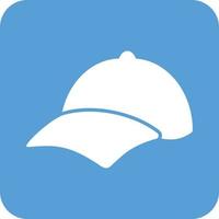 P Cap Glyph Round Background Icon vector