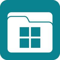 File Manager Glyph Round Background Icon vector