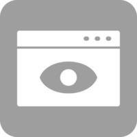 Web Visibility Glyph Round Background Icon vector