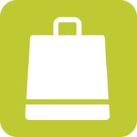 Shopping Bag Glyph Round Background Icon vector