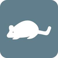 Mouse Glyph Round Background Icon vector