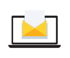 ordinateur portable avec notification par e-mail png