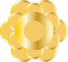 traditionell guld lutning kinesisk blommor. ny år desing element png