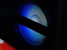 blue light from speaker photo