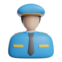 traje de policia azul png