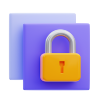 3d layered cyber security icon illustration rendering png