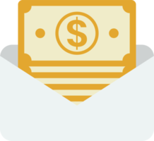 wallet and money illustration in minimal style png