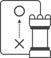 illustration d'échecs et de stratégie dans un style minimal png