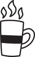 illustration de tasse de thé chaud dessiné à la main png