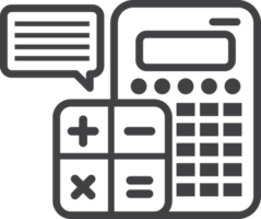 calculadora e ilustração de impostos em estilo minimalista png