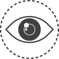 illustration de globe oculaire électronique dans un style minimal png