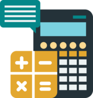 calculator and tax illustration in minimal style png