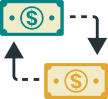 currency exchange illustration in minimal style png