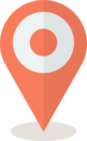ilustración de pin de ubicación en estilo minimalista png