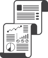 Reports and statistics illustration in minimal style png