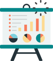 Reports and statistics illustration in minimal style png