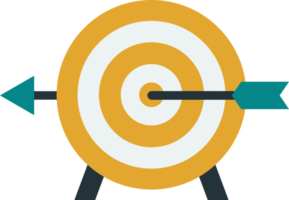 arrow and target illustration in minimal style png