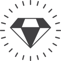 illustration de diamant dans un style minimal png