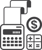 calculator illustration in minimal style png