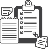 Documents and checklists illustration in minimal style png
