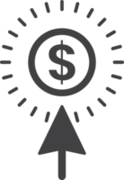 illustration de l'argent et du curseur dans un style minimal png