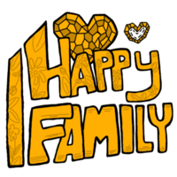 Happy Family Zitate Design png