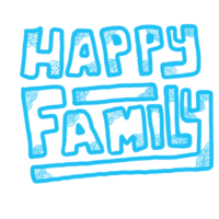 Happy Family Zitate Design png