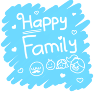 Happy Family Zitate Design png