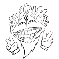 Halloween-Zeichentrickfigur - lächelndes Monster png