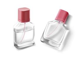Glass bottles for fragrance, perfume, cologne vector