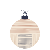 bola de adorno navideño estilo boho png